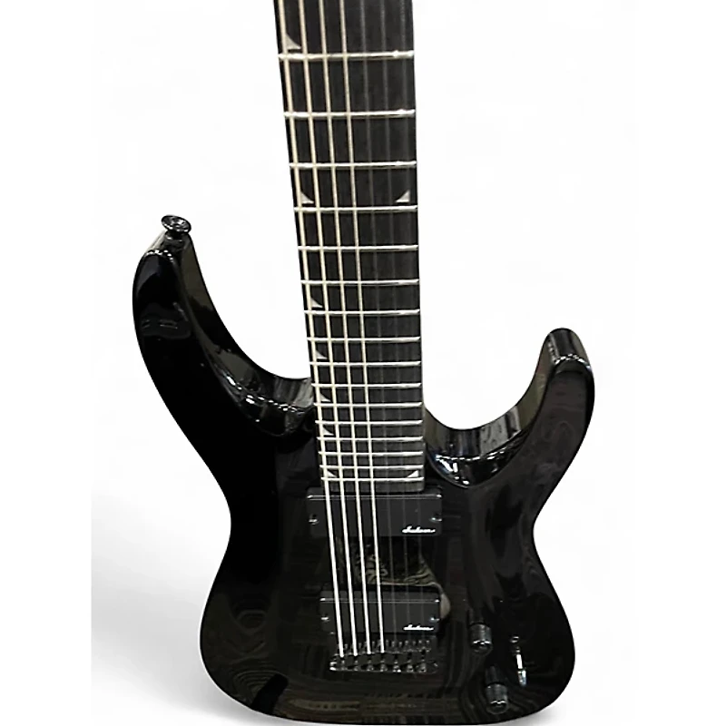 Used Jackson JS22-7 Dinky 7 String Black Solid Body Electric Guitar
