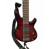 Used Schecter Guitar Research Raiden Special 5 String Crimson Red Trans Electric Bass Guitar
