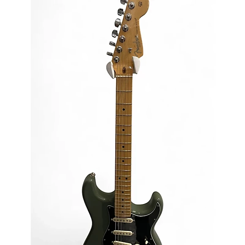 Used Fender American Professional Stratocaster SSS ANTIQUE OLIVE Solid Body Electric Guitar