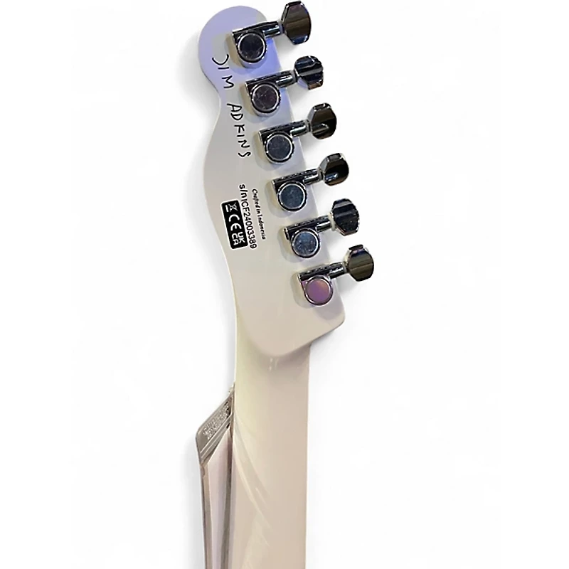 Used Fender JA90 Jim Adkins Thinline Telecaster Alpine White Hollow Body Electric Guitar