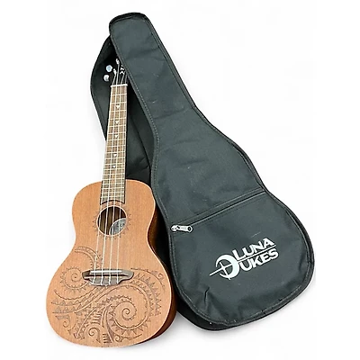 Used Luna Concert Tattoo Natural Ukulele