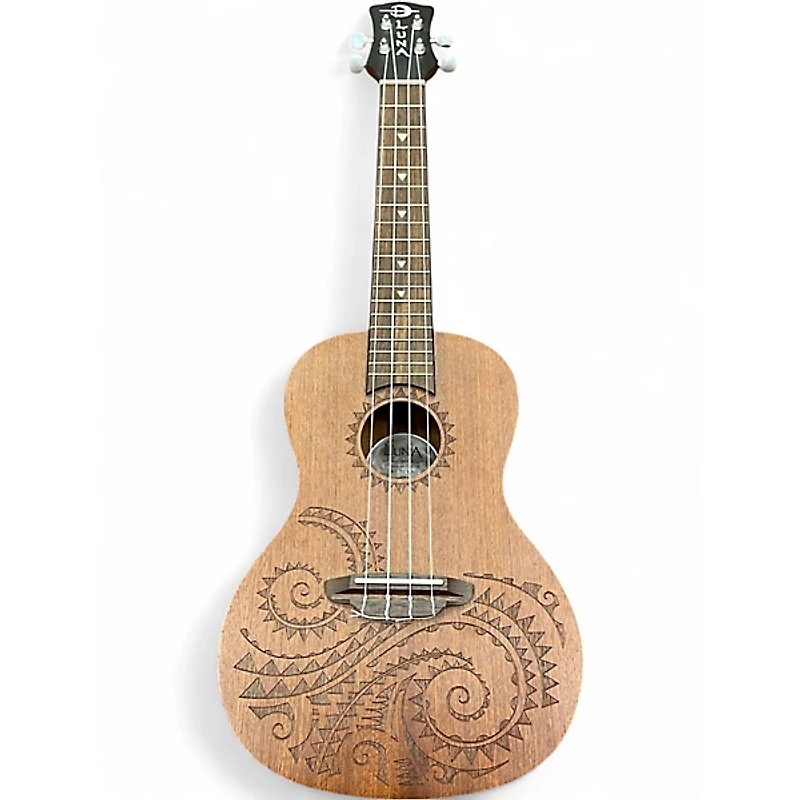 Used Luna Concert Tattoo Natural Ukulele