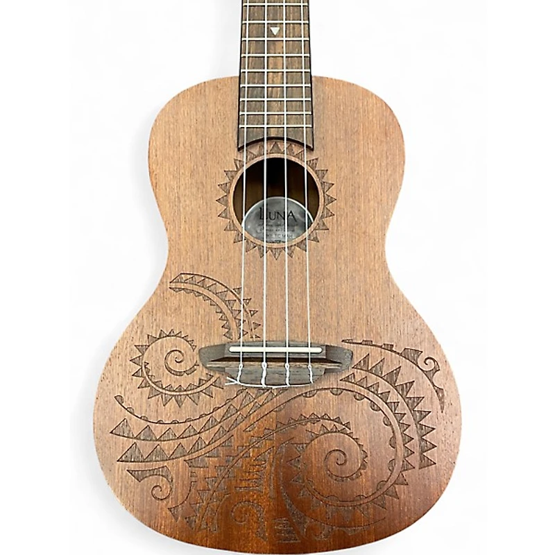 Used Luna Concert Tattoo Natural Ukulele