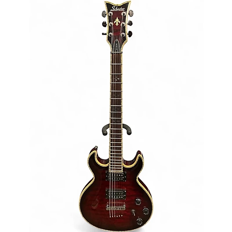 Used Schecter Guitar Research S-1 Elite Trans Red Solid Body Electric Guitar