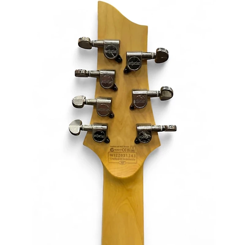 Used Schecter Guitar Research Demon 7 String Classic White Solid Body Electric Guitar