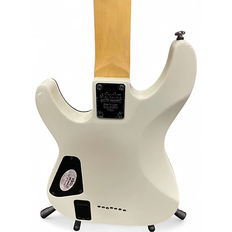 Used Schecter Guitar Research Demon 7 String Classic White Solid Body Electric Guitar