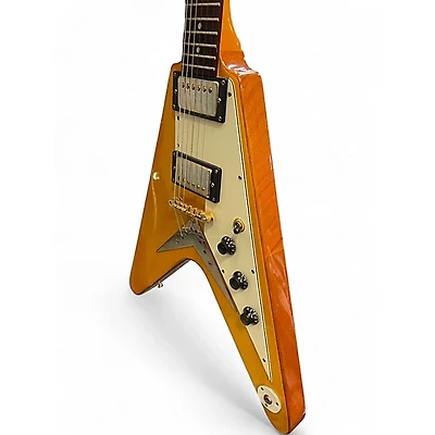 Used Epiphone 1958 Korina Flying V Natural Solid Body Electric Guitar