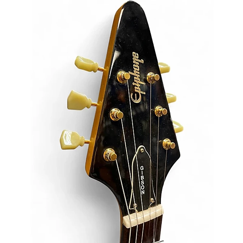 Used Epiphone 1958 Korina Flying V Natural Solid Body Electric Guitar