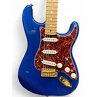Used Fender Deluxe Stratocaster Sapphire Blue Trans Solid Body Electric Guitar