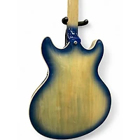 Used D'Angelico Premier Series DC Blue Burst Hollow Body Electric Guitar