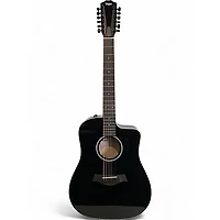 Used Taylor 250ce Black 12 String Acoustic Electric Guitar
