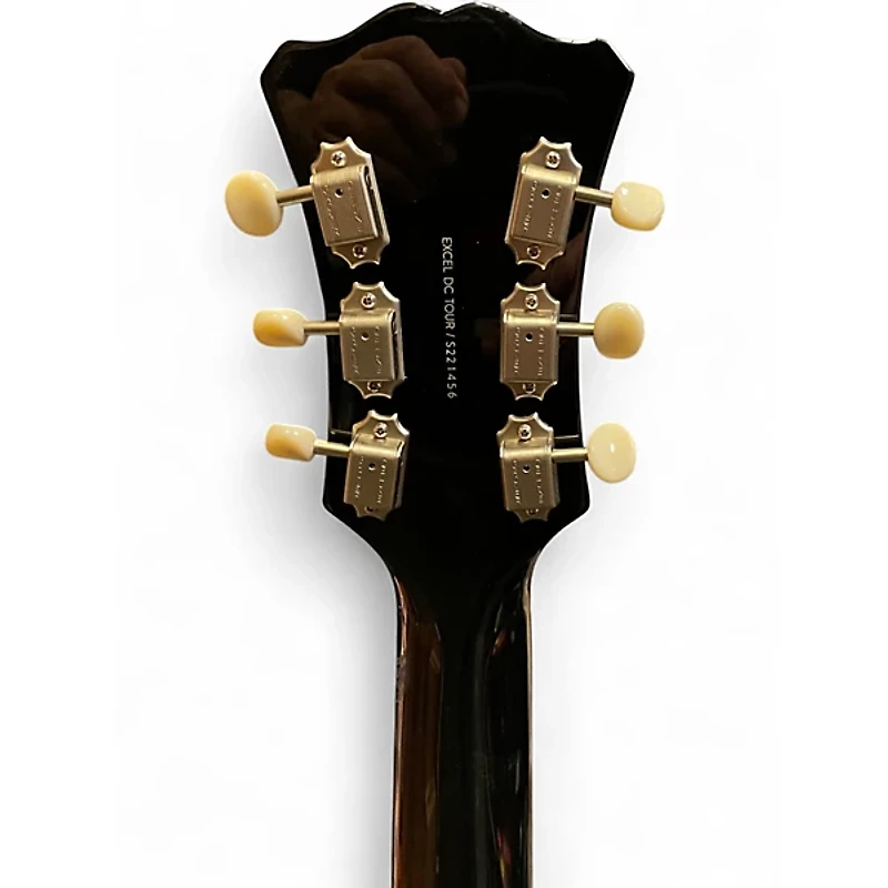 Used D'Angelico EX-DC Tour Black Hollow Body Electric Guitar