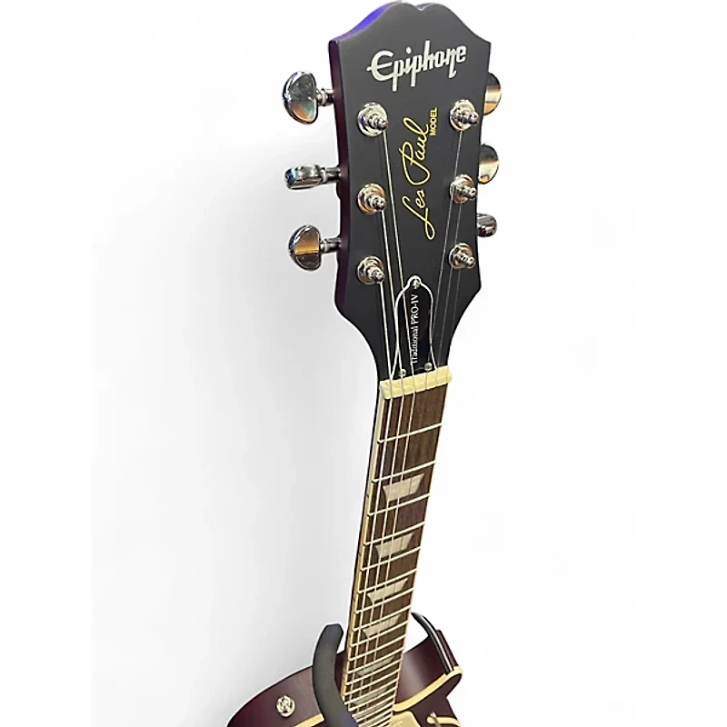 Used Epiphone Les Paul Traditional Pro IV Wine Red Solid Body Electric Guitar