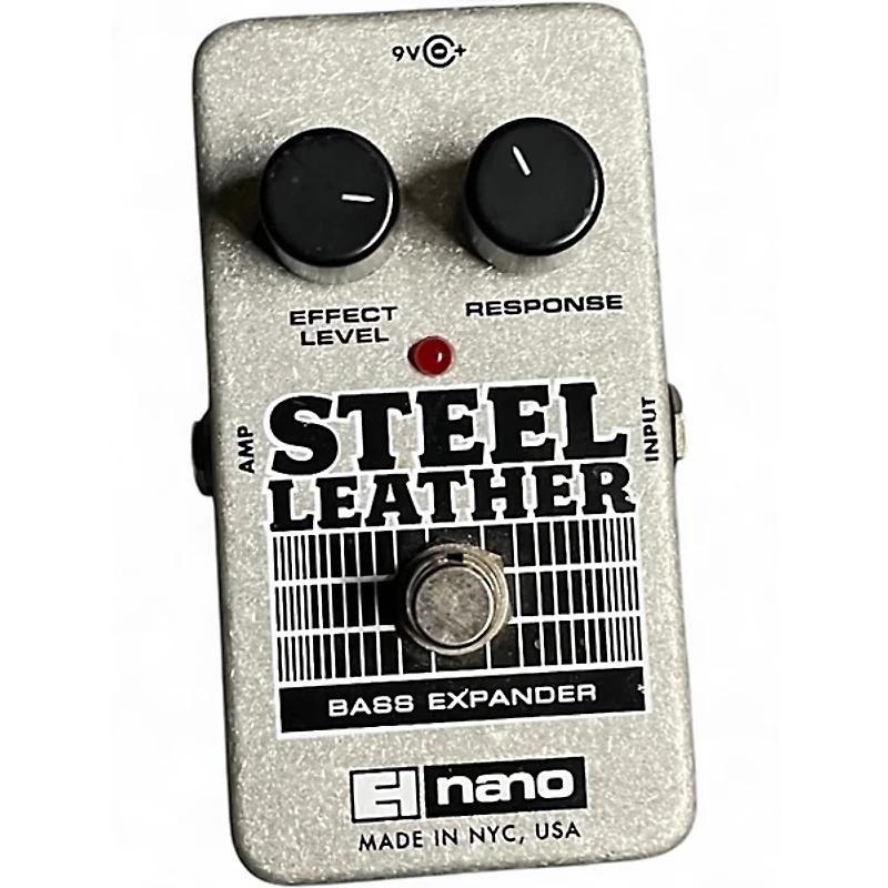Used Electro-Harmonix Steel Leather Nano Bass Expander Bass Effect Pedal
