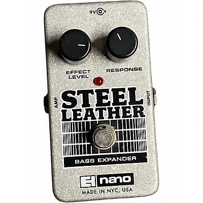 Used Electro-Harmonix Steel Leather Nano Bass Expander Bass Effect Pedal