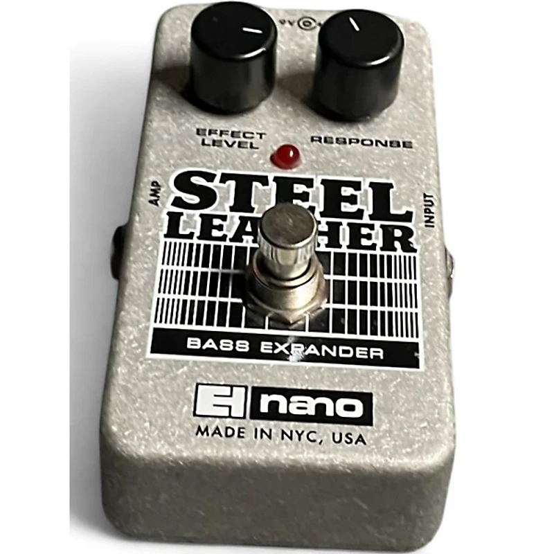 Used Electro-Harmonix Steel Leather Nano Bass Expander Bass Effect Pedal
