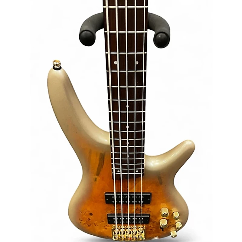 Used Ibanez SR405EPBDX 5 String Mars Gold Metallic Burst Electric Bass Guitar
