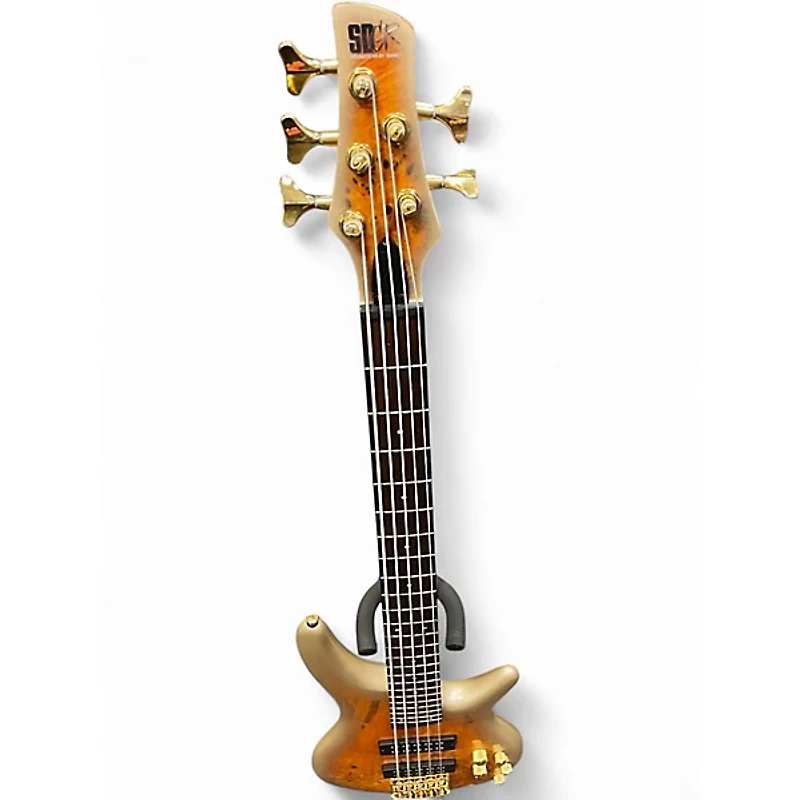 Used Ibanez SR405EPBDX 5 String Mars Gold Metallic Burst Electric Bass Guitar