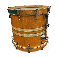 Used SJC Drums 3 Piece 2009 SJC DRUMS 3 PIECE CUSTOM MADE GOLD SPARKLE Orange Sparkle Drum Kit