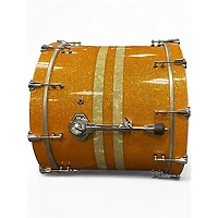 Used SJC Drums 3 Piece 2009 SJC DRUMS 3 PIECE CUSTOM MADE GOLD SPARKLE Orange Sparkle Drum Kit