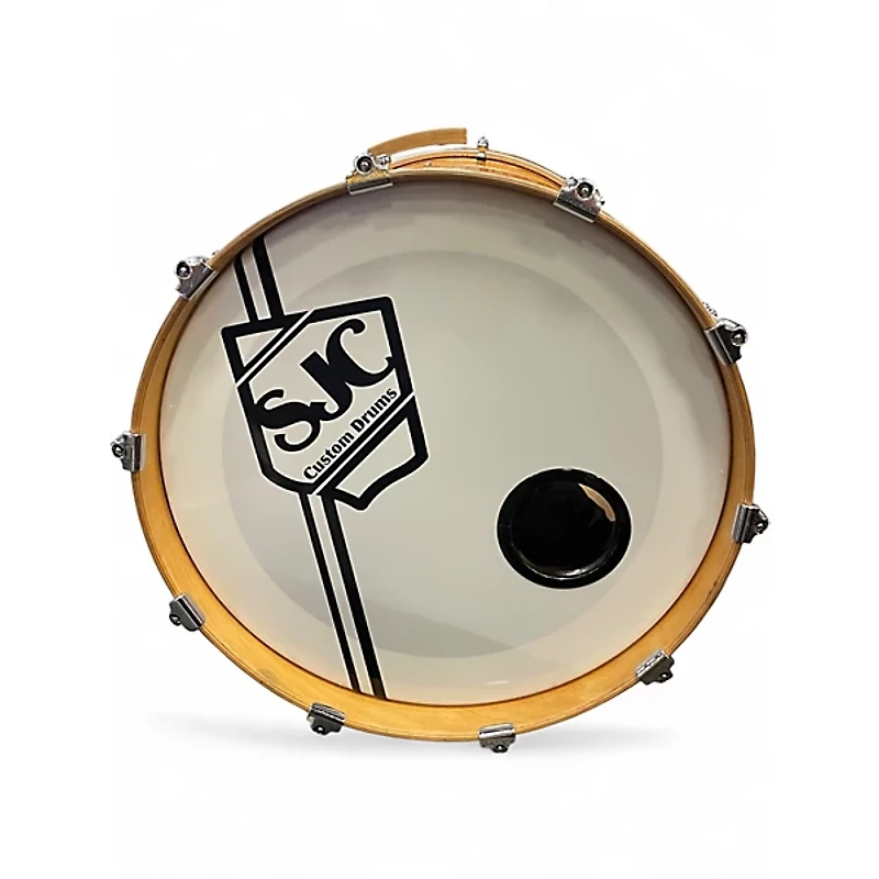 Used SJC Drums 3 Piece 2009 SJC DRUMS 3 PIECE CUSTOM MADE GOLD SPARKLE Orange Sparkle Drum Kit
