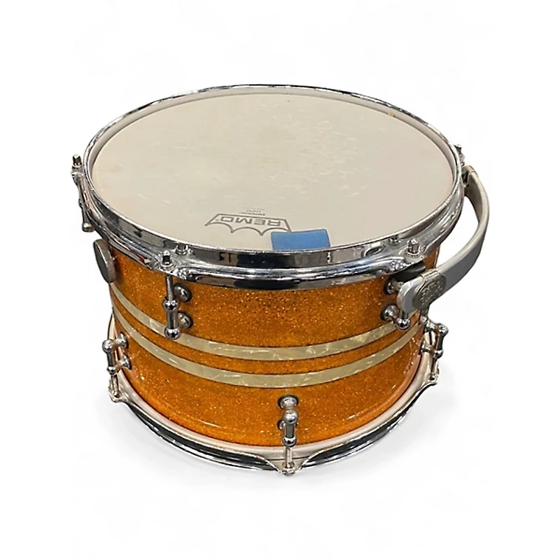 Used SJC Drums 3 Piece 2009 SJC DRUMS 3 PIECE CUSTOM MADE GOLD SPARKLE Orange Sparkle Drum Kit
