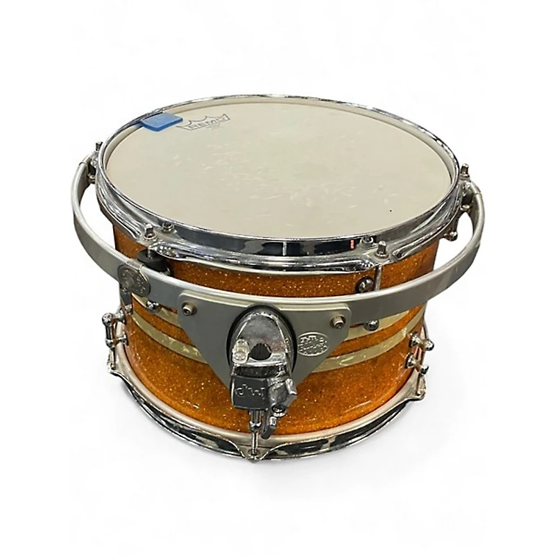 Used SJC Drums 3 Piece 2009 SJC DRUMS 3 PIECE CUSTOM MADE GOLD SPARKLE Orange Sparkle Drum Kit