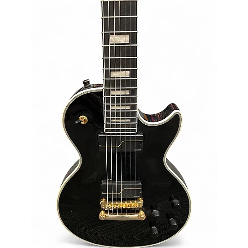 Used Epiphone Matt Heafy Les Paul Custom 7 Ebony Solid Body Electric Guitar