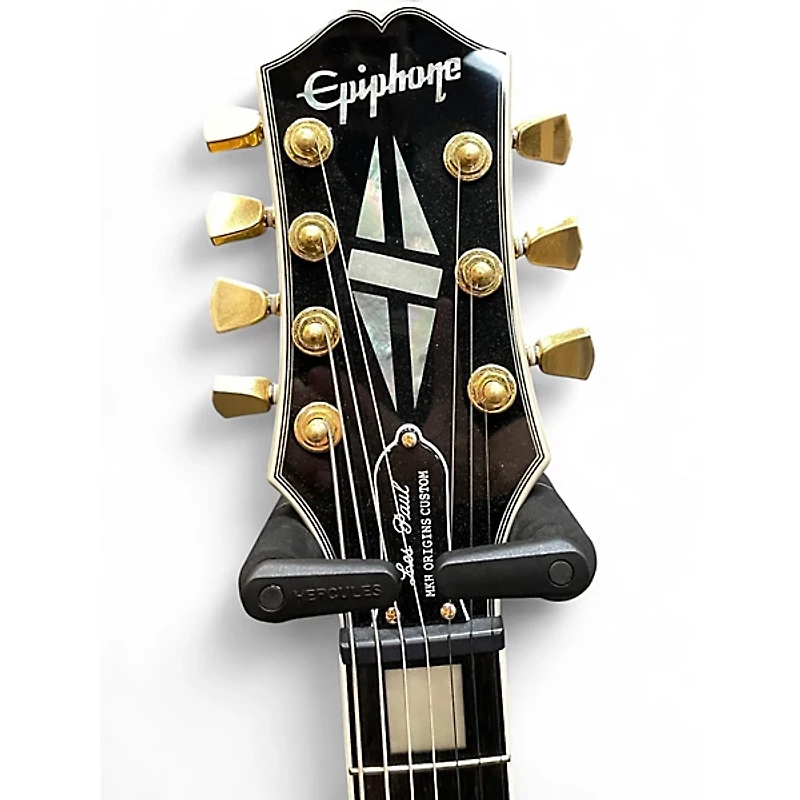Used Epiphone Matt Heafy Les Paul Custom 7 Ebony Solid Body Electric Guitar