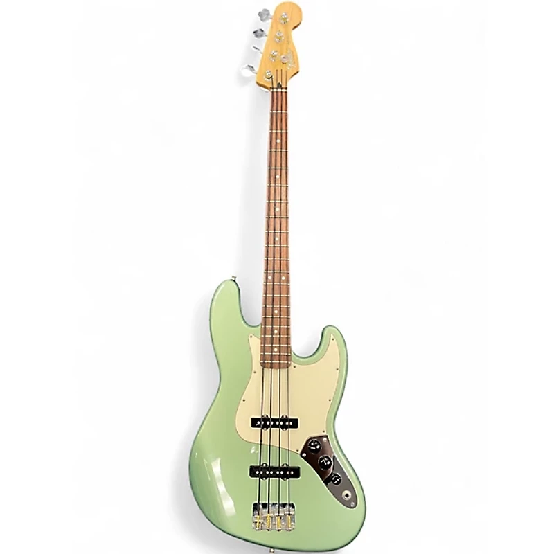 Used Fender Standard Jazz Bass Green Electric Bass Guitar