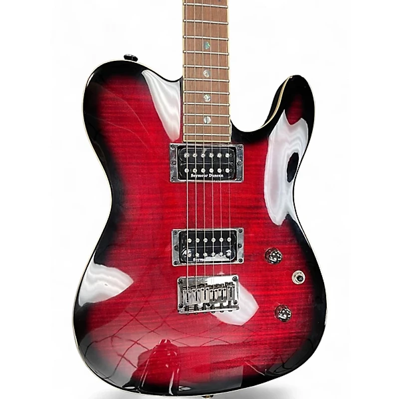 Used Fender Special Edition Custom Telecaster FMT HH Black Cherry Solid Body Electric Guitar