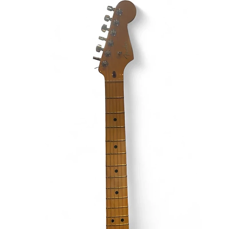 Used Fender American Ultra Stratocaster Black and Gold Solid Body Electric Guitar