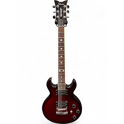 Used Schecter Guitar Research s-1+ Trans Red Solid Body Electric Guitar