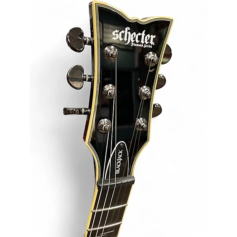 Used Schecter Guitar Research SOLO-II BLACKJACK Black Solid Body Electric Guitar