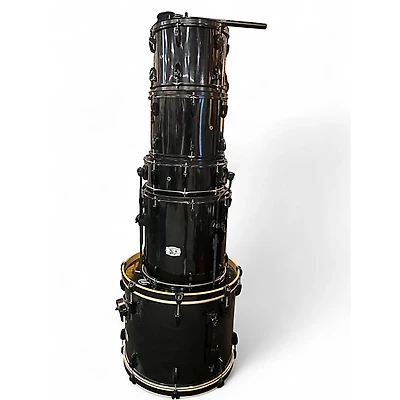 Used Pearl 5 Piece Export Black Drum Kit