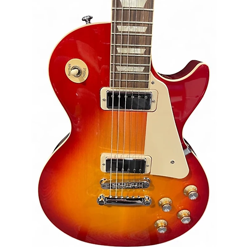 Used Gibson Les Paul Deluxe Cherry Sunburst Solid Body Electric Guitar