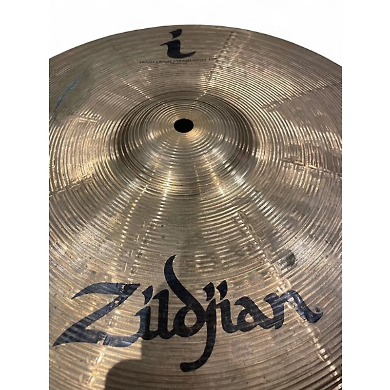 Used Zildjian 14in I trash crash / trash hihat top Cymbal