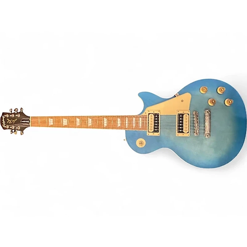 Used Epiphone Les Paul Traditional Pro IV worn pacific blue Solid Body Electric Guitar
