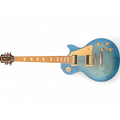 Used Epiphone Les Paul Traditional Pro IV worn pacific blue Solid Body Electric Guitar