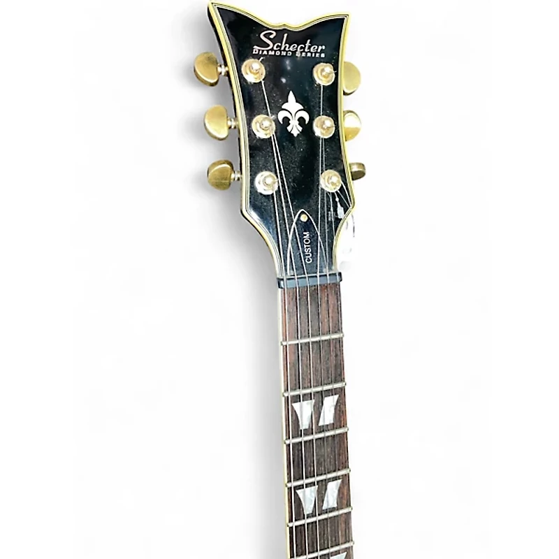 Used Schecter Guitar Research Tempest Custom Black Solid Body Electric Guitar