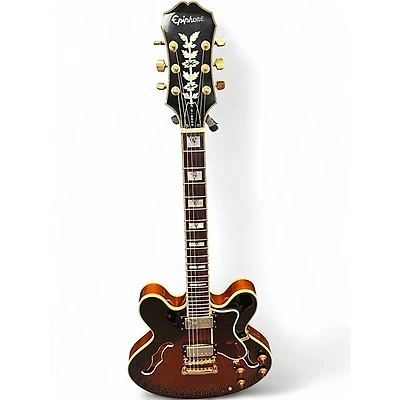 Used Epiphone Sheraton Vintage Sunburst Hollow Body Electric Guitar