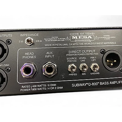 Used MESA/Boogie SUBWAY D800 Bass Amp Head