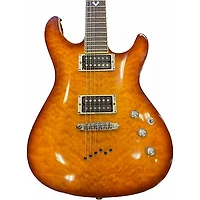 Used Ibanez Sz520qm Gold Amber Burst Solid Body Electric Guitar