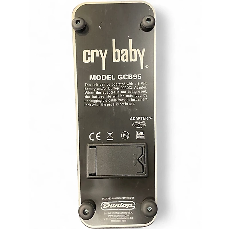 Used Dunlop GCB95 Original Crybaby Wah Effect Pedal
