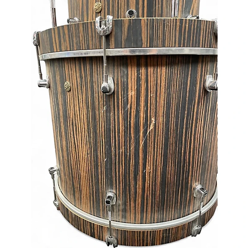 Used Ludwig 3 Piece SIGNET 105 MACASSAR EBONY Drum Kit