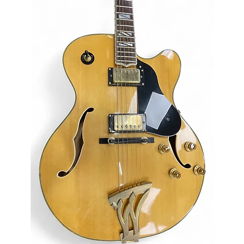 Used Washburn J6S Natural Hollow Body Electric Guitar