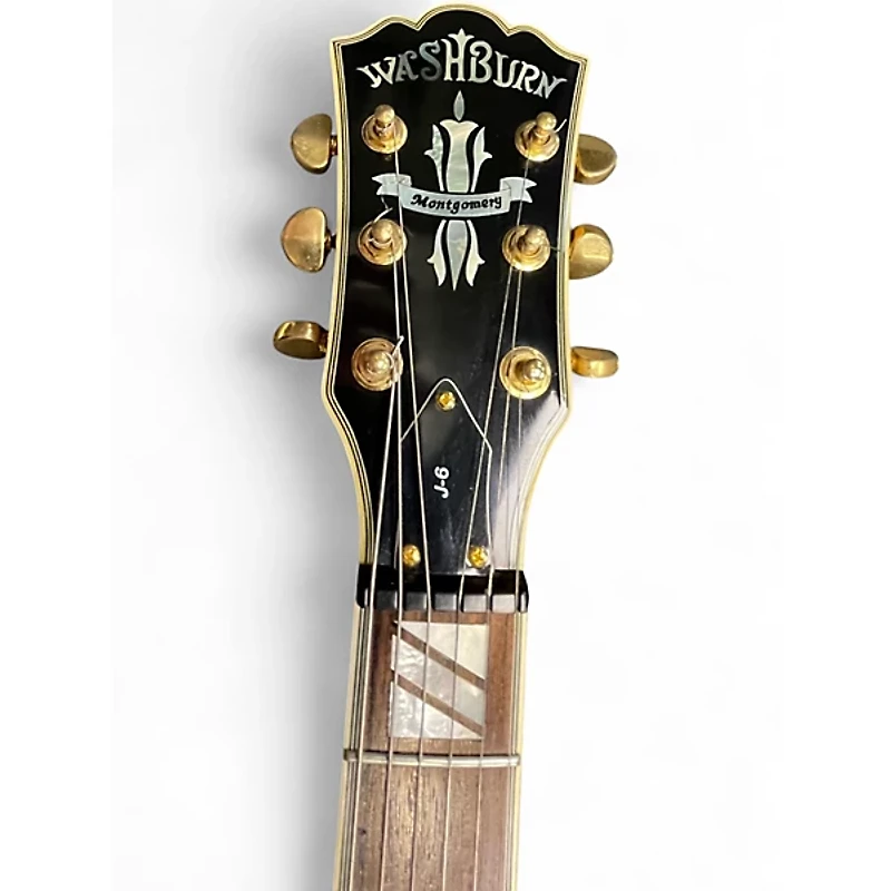 Used Washburn J6S Natural Hollow Body Electric Guitar