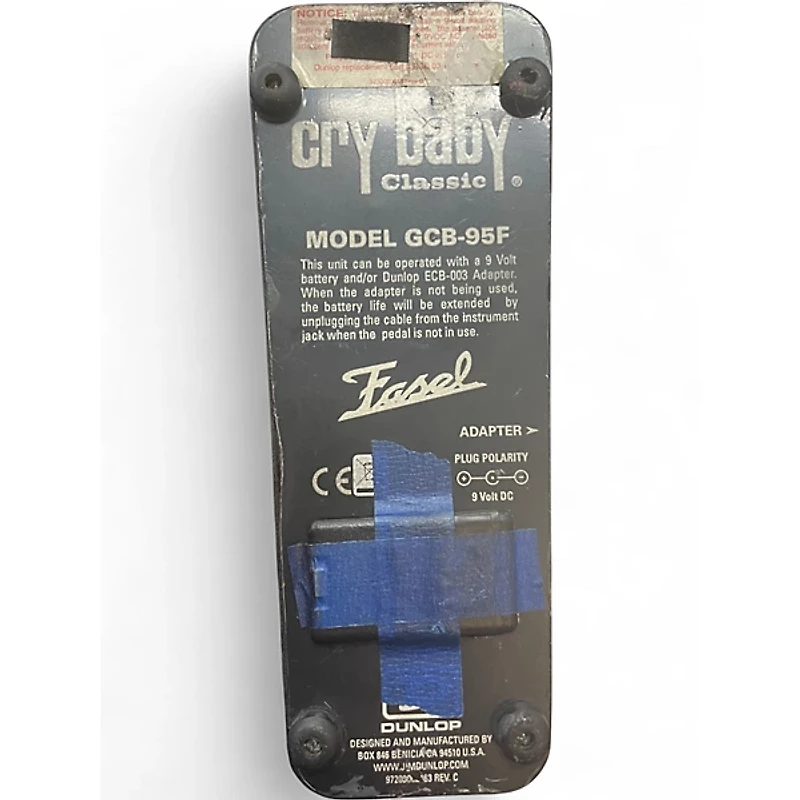 Used Dunlop GCB95F Crybaby Classic Wah With Fasel Inductor Effect Pedal