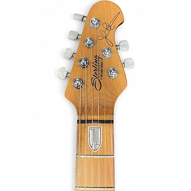 Used Sterling by Music Man JP150 TRANS BLACK SATIN Solid Body Electric Guitar