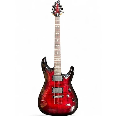 Used Schecter Guitar Research Demon 6 Trans Red Solid Body Electric Guitar